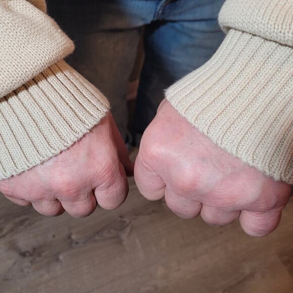 Vintage 90s Damon Pastel Stripe Cable Knit Sweater Mens 2XLT Fisherman Heritage - Picture 4 of 10